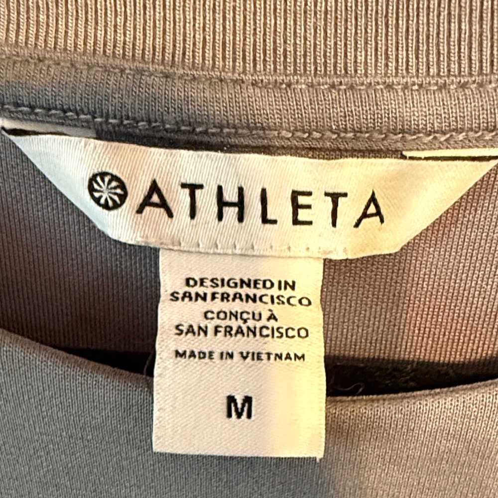 Athleta Coaster Luxe Sweatshirt Lavender Purple Raglan High-Low Pullover M - Picture 2 of 6